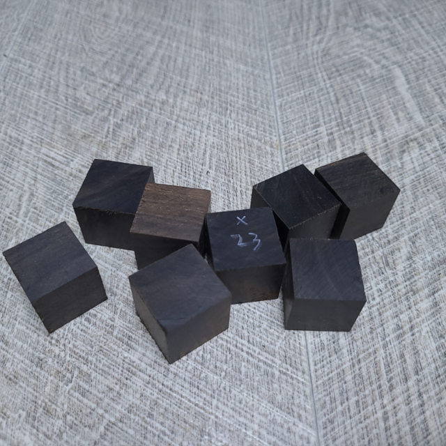 (8개) 블랙 에보니 흑단 묵주 염주 구슬깎기 주사위 만들기용 깍두기 미니 큐브 세트